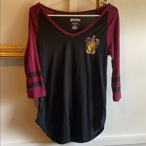 Harry Potter 07 Gryffindor 3/4 Sleeve Burnout Tee